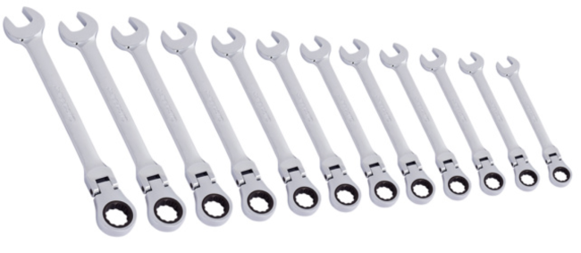 Ratschen Ring-Gabelschlüssel Satz 12-tlg.